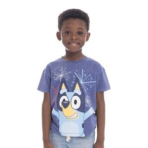 NWT. BLUEY Kids' Blue Patriotic Graphic T-Shirt